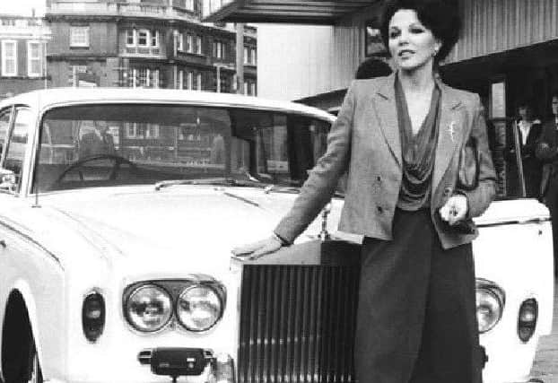 Joan Collins in Leeds in 1979