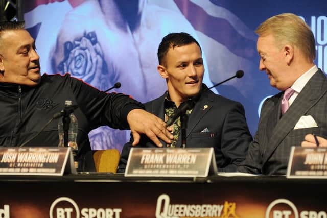 Josh Warrington at yesterday's press conference.