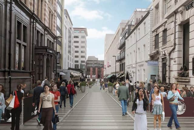 An artist's impression of Greek Street after the renovation.