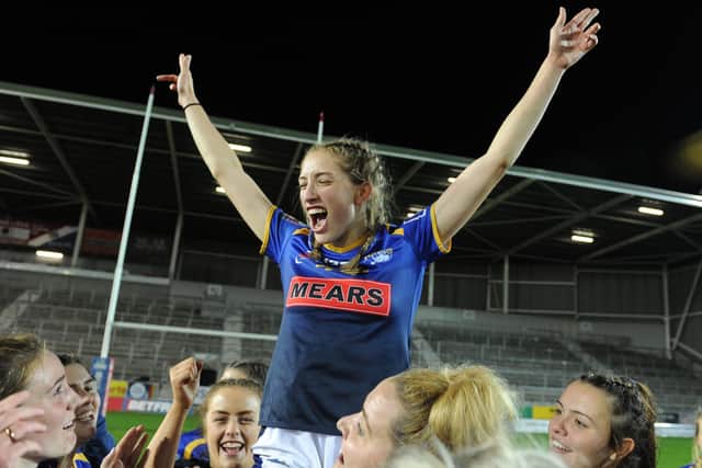 Birthday girl Caitlin Beevers celebrated her 18th with victory in the Betfred Women's Super League Grand Final over Castleford Tigers. PIC: Steve Riding