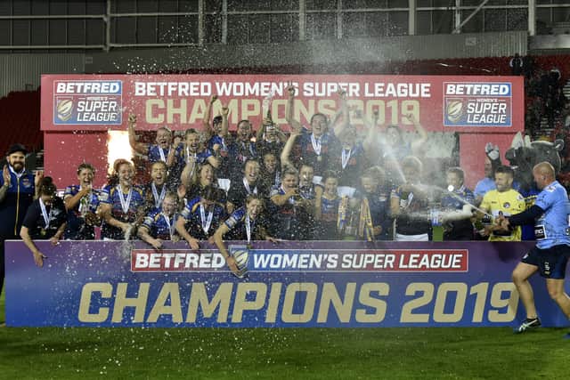 Women's Super League Grand Final winners, Leeds Rhinos. PIC: Steve Riding