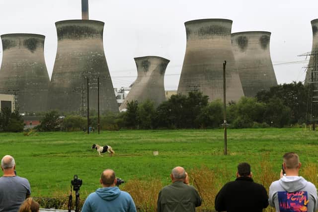 Four of the Ferrybridge cooling towers have been demolished today