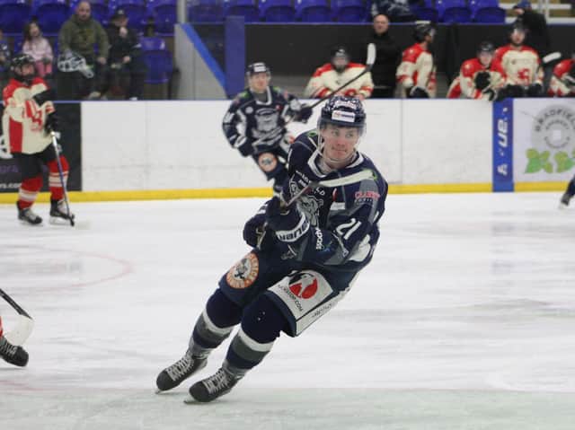 NEW ADDITION: Lewis Charnock has returned to the ice with Leeds Chiefs. Picture courtesy of of Cerys Molloy.