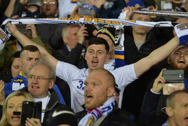 Leeds United fans in full voice.