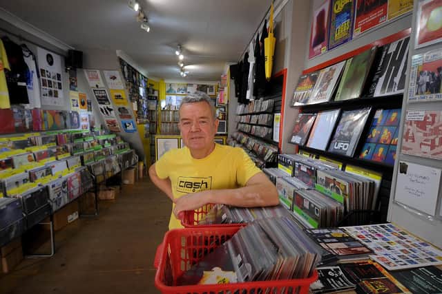 Ian De-Whytell, owner of Crash Records, Leeds