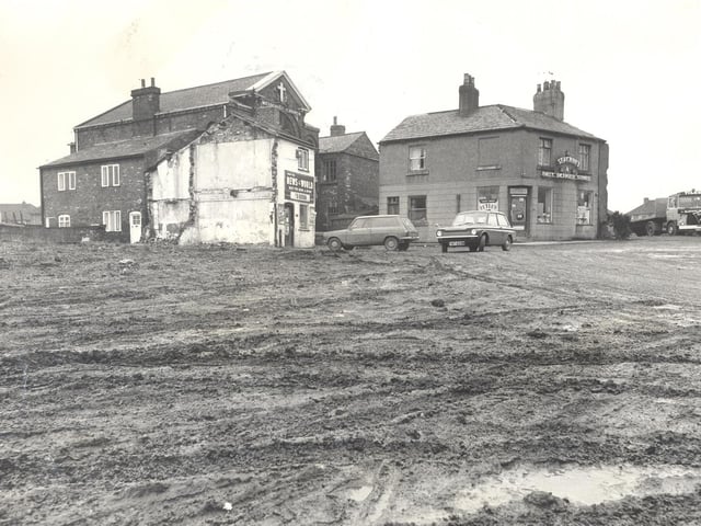 Owners of these shops on York Road were complaining about the muddy conditions.
