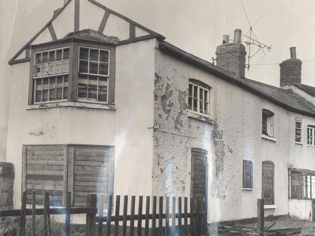 This is what all remained of Seacroft village Post Office and general store which has closed more than a year earlier.