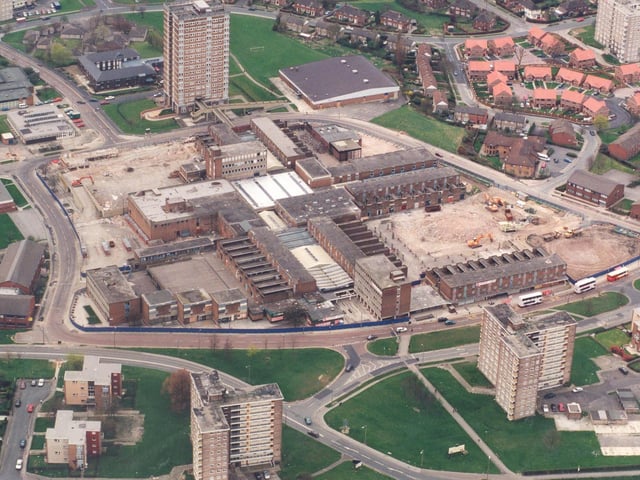 Demolition begins on the Seacroft Centre.