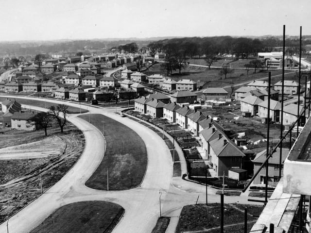 The view from the top storey of Seacroft flats.