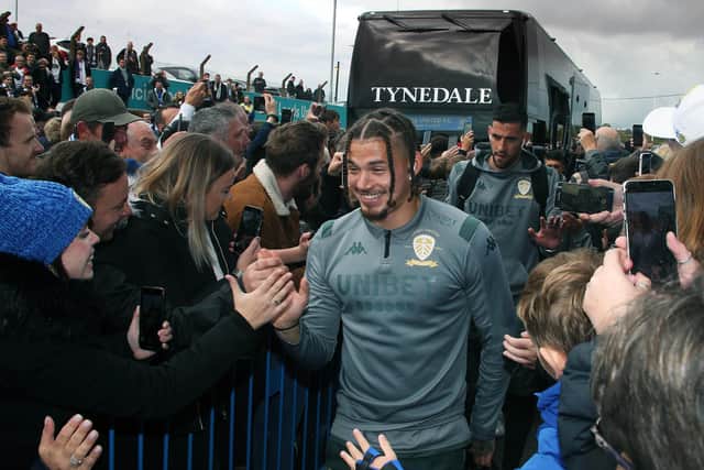 ALREADY ADORED: Leeds United midfielder Kalvin Phillips, pictured arriving for Saturday's 1-0 win at home to Birmingham City. Picture by Jonathan Gawthorpe.