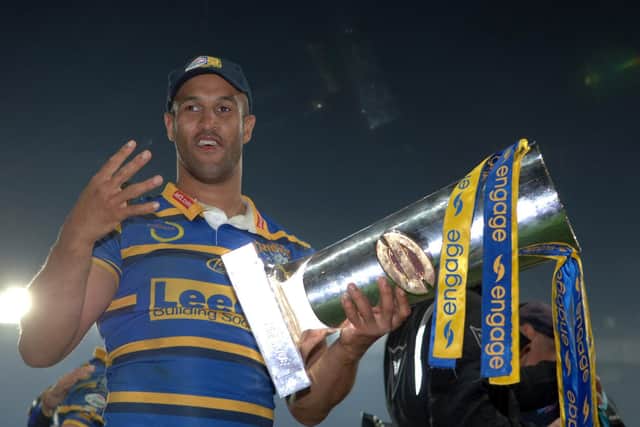 Jamie Jones-Buchanan after Leeds Rhinos triumphed over St Helens in the Engage Super League Grand Final at Old Trafford On October 10 2009.
Ii was grand final win  number four for Jamie.