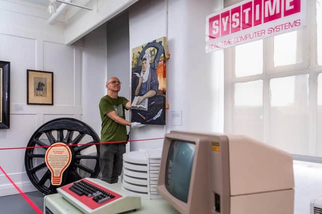 Pictured John McGoldrick, Curator for Industrial History at Leeds Industrial Museum, looking at Systime Micro-Computer Equipment from 1973. Picture James Hardisty.