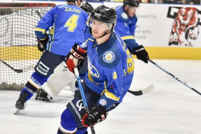 ON FIRE: Adam Barnes scored four goals across two games at the weekend for Leeds Chiefs. Picture courtesy of Steve Brodie.