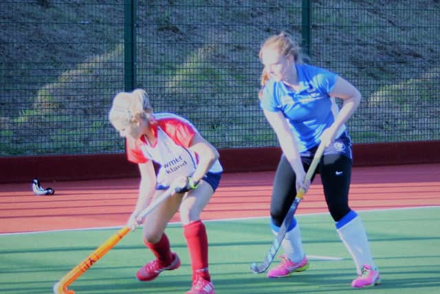 Action from Leeds Hockey Club Ladies 1sts v Belper. PIC: Dave Taylor