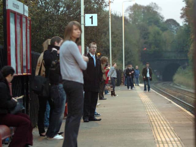 Passengers at Headingley Station.