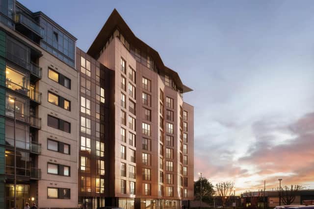 An artists' impression of the development