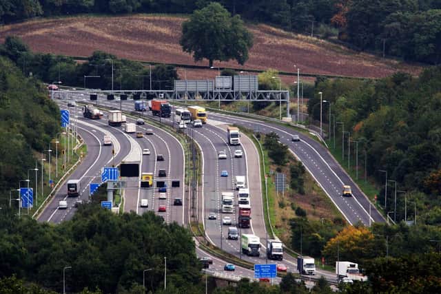 There are major delays on the M62 near Leeds and Bradford after a multi-vehicle crash (stock image)