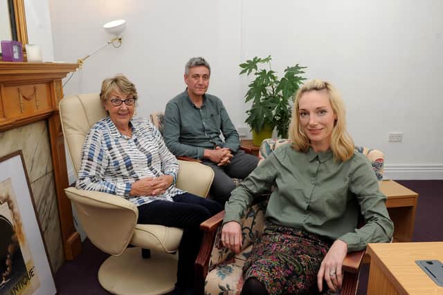 Safer Lives co-founders Rita Ashford, Andy Green and Jenny Greensmit. Picture by Simon Hulme
