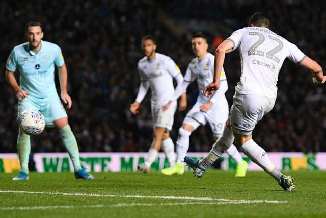 Jack Harrison scoring the second (Pic: Getty)