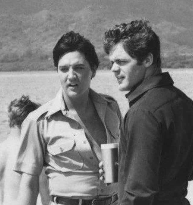 Jerry Schilling with Elvis Presley.