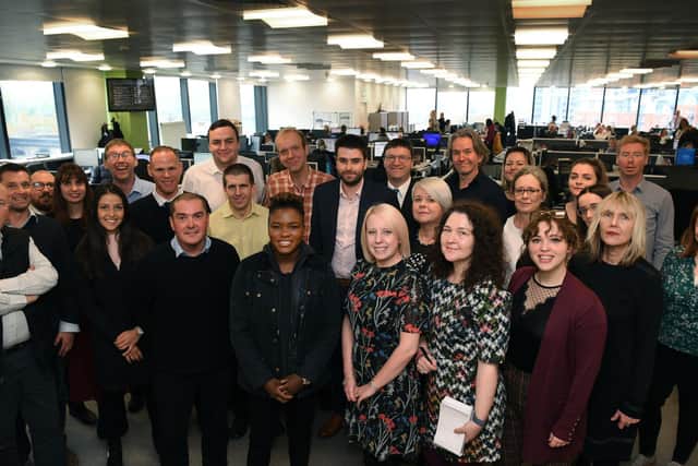 Nicola Adams visits the Yorkshire Evening Post newsroom on 6 November, 2019