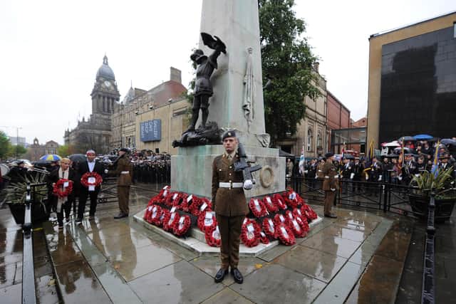 Remembrance Sunday in Leeds on 11 November, 2018.