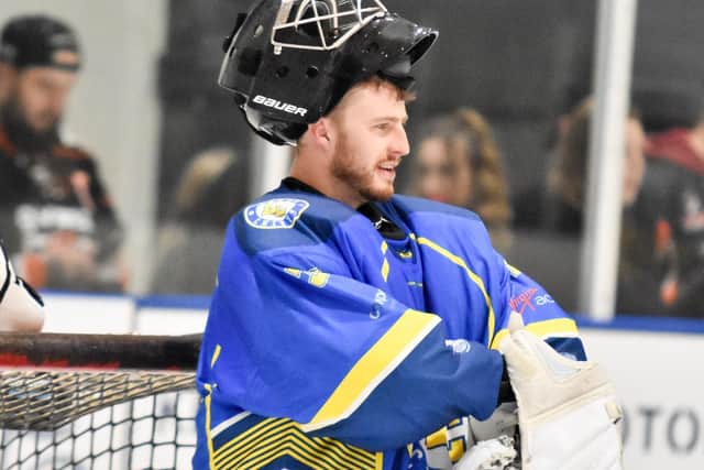 'EXCEPTIONAL' - Leeds goaltender is highly rated by Hull player-coach, Jason Hewitt. Picture courtesy of Steve Brodie.