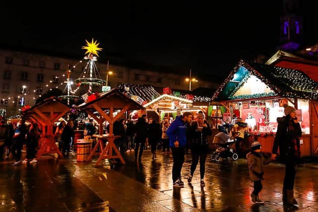 Leeds' German market is the perfect way to brighten up a dark winter night. Picture: Leeds Christmas Market