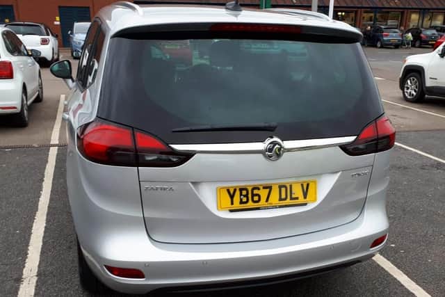 The silver Vauxhall Zafira stolen in the burglary