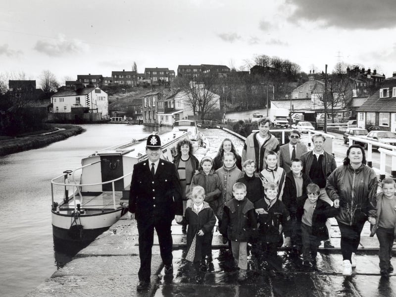 A community constable and young people joined forces - to arrest the decline of a stretch of canal in November 1992. PC Dave Norman and youngsters from Rodley Youth Project cleaned up a section of  the Leeds Liverpool Canal towpath.