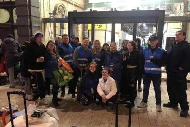 The Homeless Street Angels outreach team working in Leeds city centre