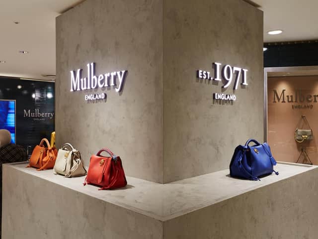 Luxury fashion brand Mulberry opening a new store in Leeds.