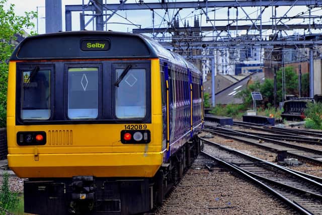 A broken down train at Horsforth station has blocked lines from Leeds to York via Harrogate