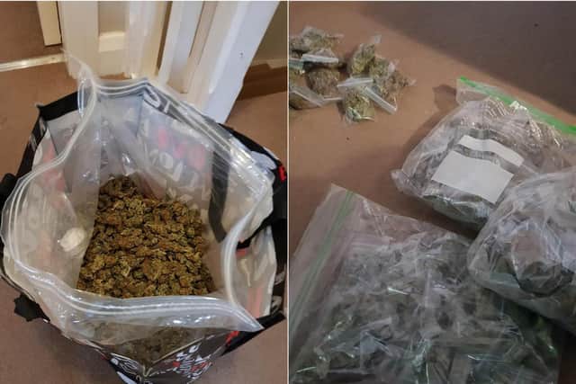Drugs seized in Guiseley. Photo provided by West Yorkshire Police.