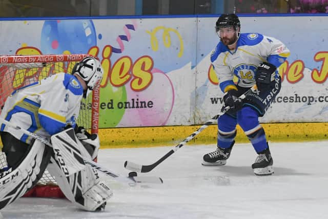 SELF-BELIEF: Leeds Chiefs' player-coach Sam Zajac, in action against Swindon Wildcats recently. Picture courtesy of http://www.gw-images.com/