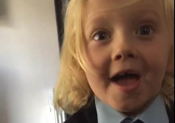 The six-year-old has gone viral.