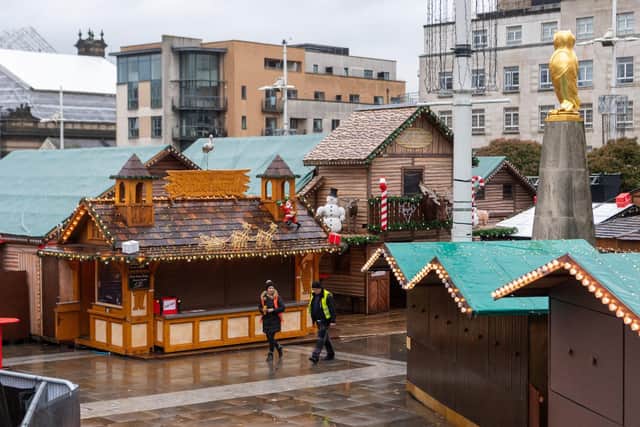 Leeds German Christmas Market on November 7, a day before opening