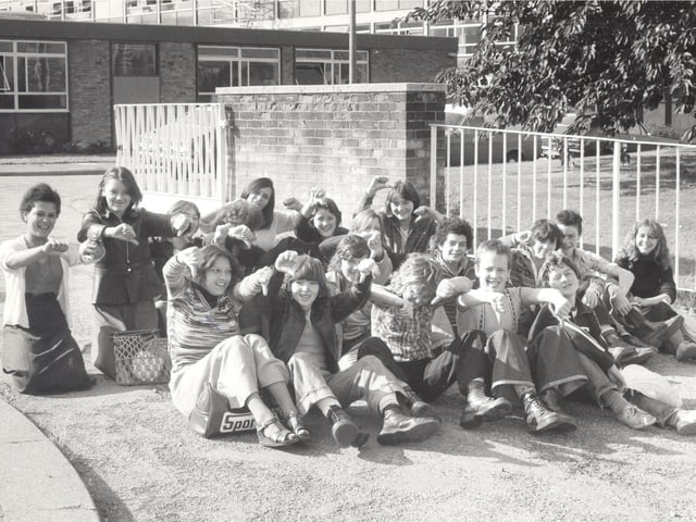 We have no idea why these pupils were giving the thumbs down to the camera.