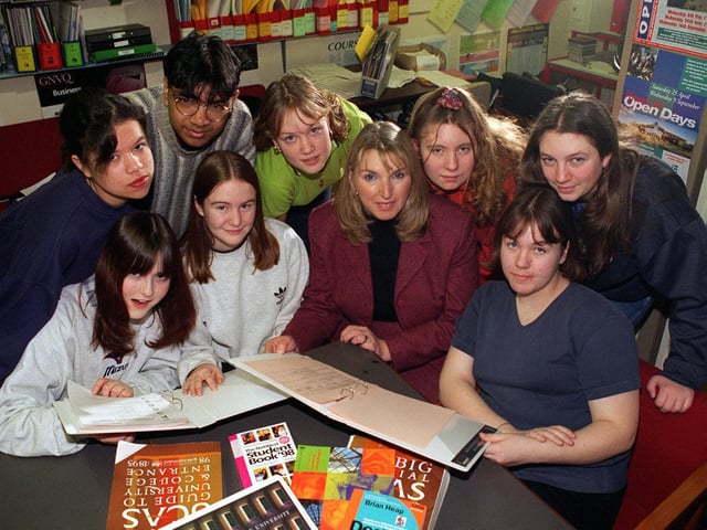 Students could take first year degree course at their own school. Back row: Helen Cole, Emdadur Rahman, Shelly Thorton, Dawn Houghton & Alesica Adam. Front row: Sheriden Newling, Katy Burton, Barbara Trayer & Samantha Spencer