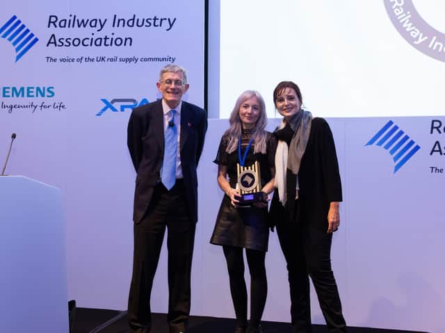 Emily Shaw, who lives in York, has won a national award for her work on the new Leeds Station roof