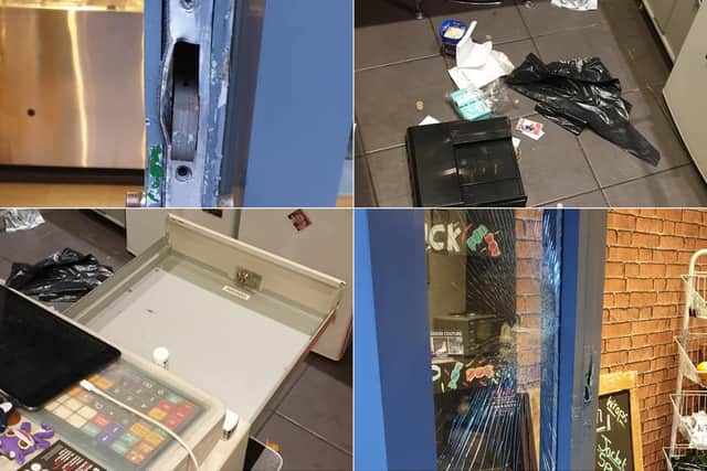 The Calls Sandwich Bar was burgled in the early hours. Photos provided by the owners.