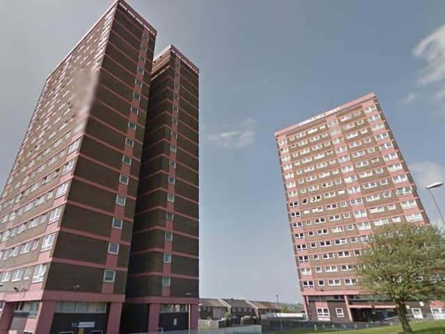 A fire broke out on the seventh floor of Gamble Hill Croft in Bramley.