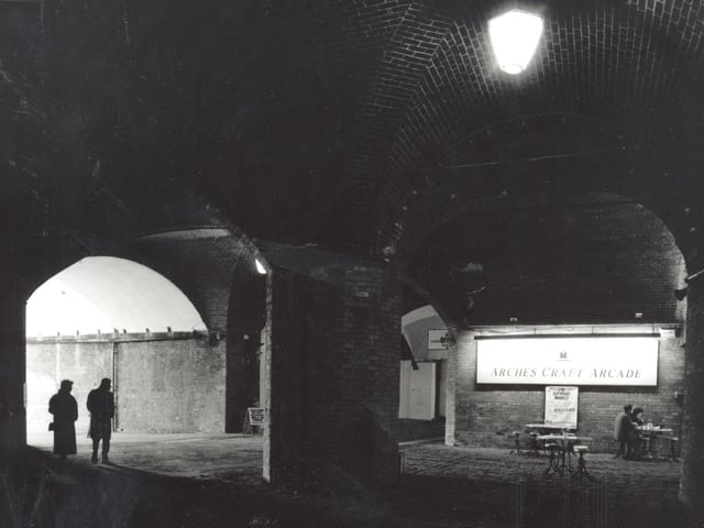 An atmospheric shot of the Dark Arches at the turn of the 1990s.