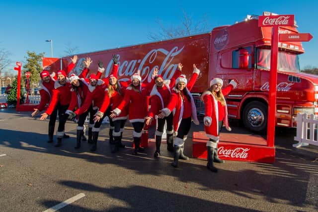 The Coca-Cola Christmas Truck on a previous visit to Leeds