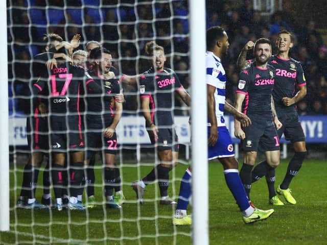 Jack Harrison's late goal secured a 1-0 win for Leeds United at Reading. Pic: Getty