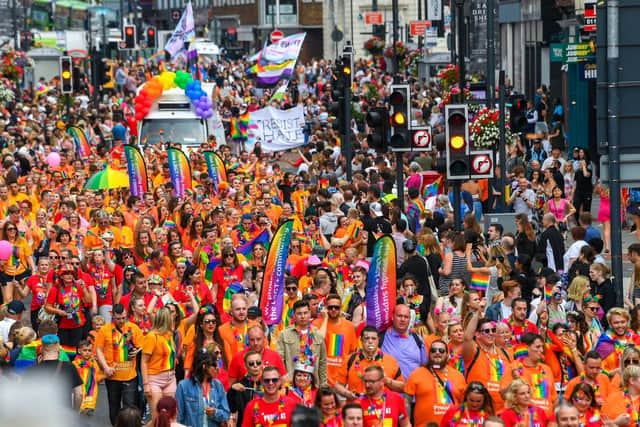 This year's Leeds Pride, August 4. Picture: James Hardisty