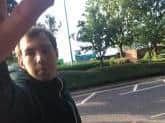 Sreet stalker: Justas Liutikas was caught after a victim took this image of him as her followed her through Leeds city centre