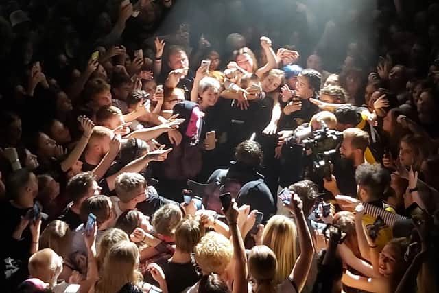 Yungblud in the audience at Sheffield O2 Academy on 29 November 2019. Picture by Florence Atkinson.
