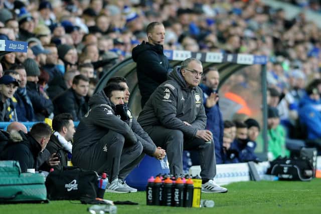 Marcelo Bielsa watched a comprehensive victory for Leeds at Elland Road, against a depleted Boro (Pic: Simon Hulme)