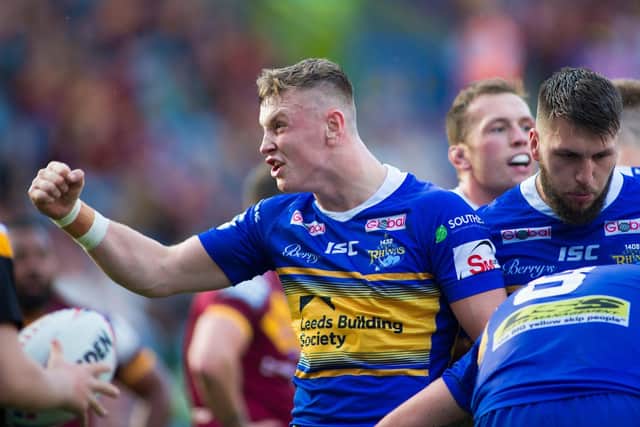 Picture by Isabel Pearce/SWpix.com - 02/08/2019 - Rugby League - Betfred Super League - Huddersfield Giants v Leeds Rhinos - John Smith's Stadium, Huddersfield, England - Harry Newman of Leeds.